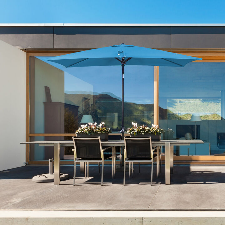 MONDAWE 10ft Rectangular Outdoor Patio Umbrella with Tilt and Crank