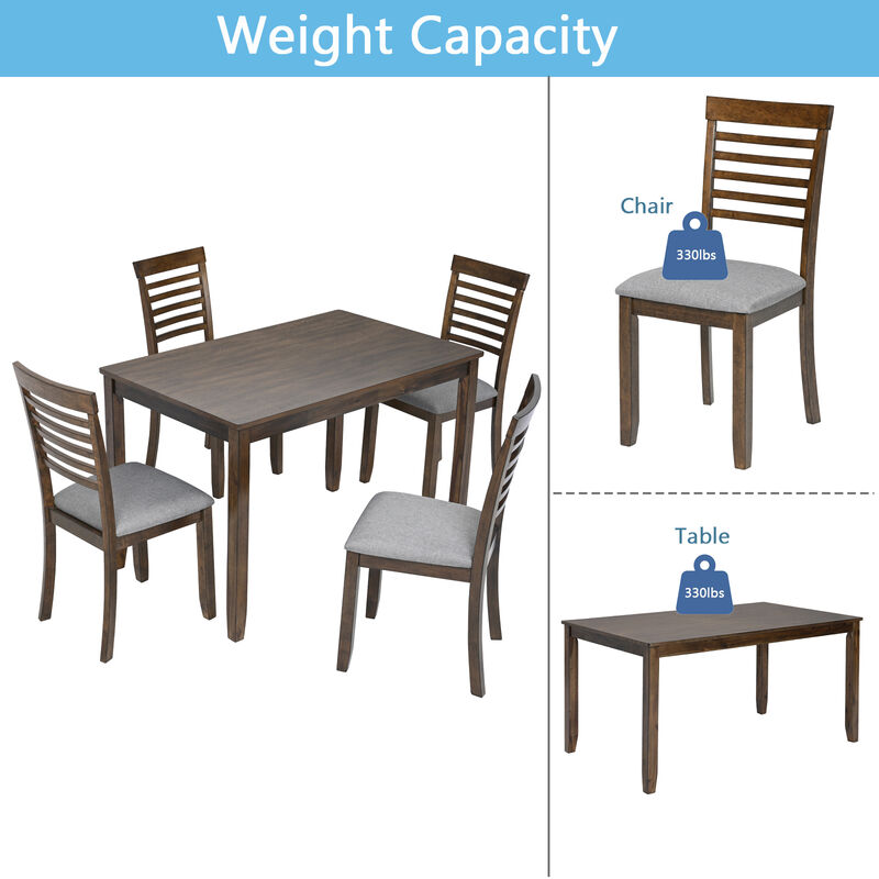 Befrig 5‑Piece Farmhouse Dining Set image number 6