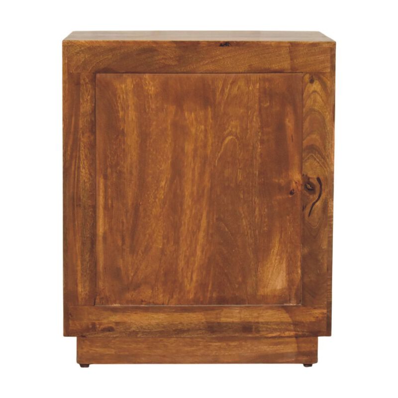 Artisan Furniture Solid Wood Milan Fluted Bedside Cabinet, Brown image number 8