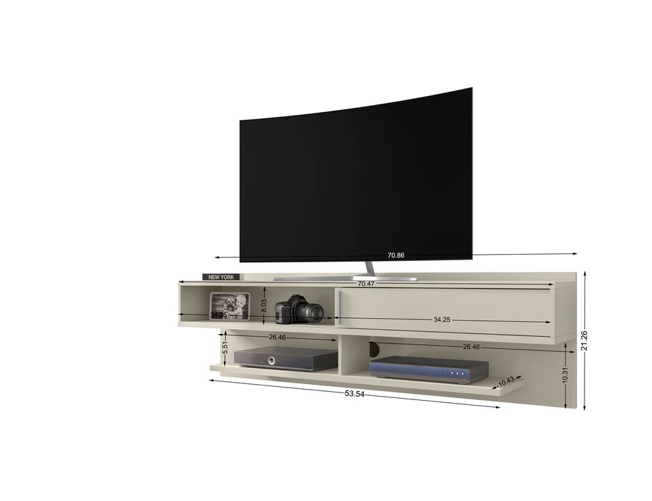 Astor Beige Floating Entertainment Center