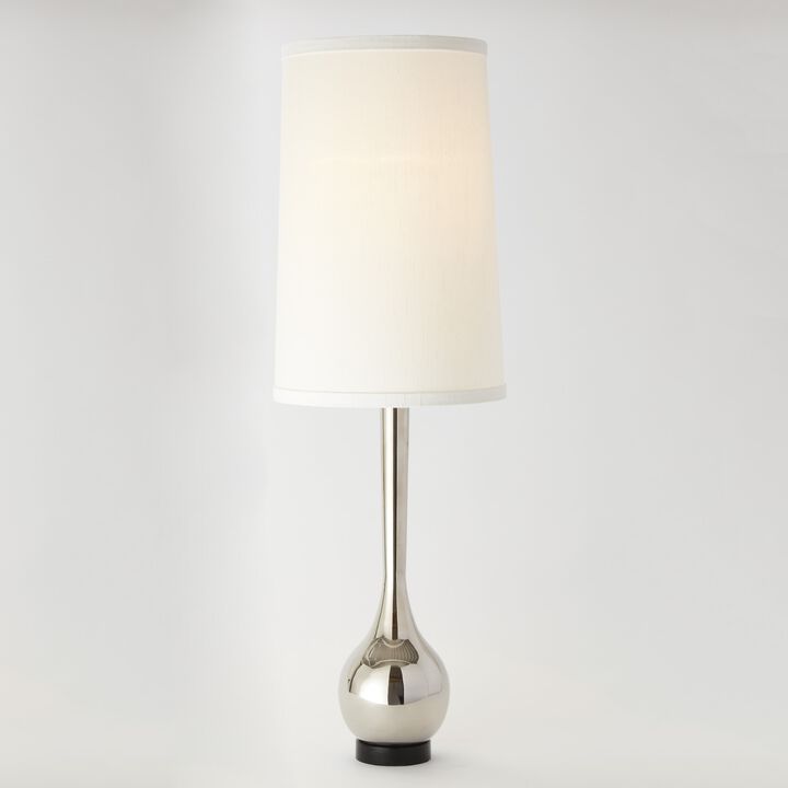 Bulb Vase Table Lamp-Silver