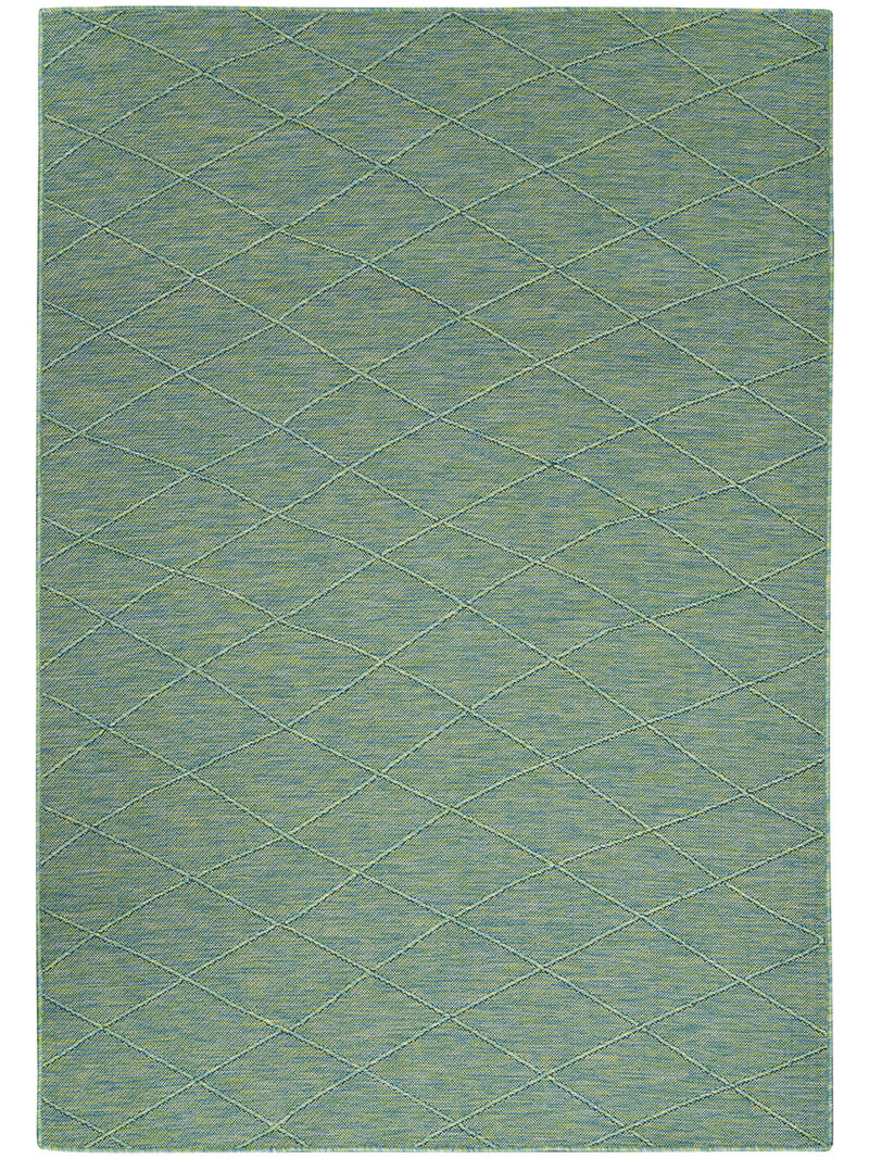 Washable Solutions WSL01 Blue/Green 6' x 9' Rug