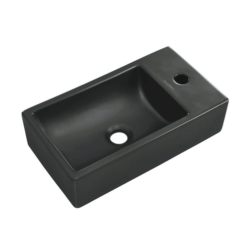 18 inch Ceramic Vanity Sink Top in Matte Black image number 6