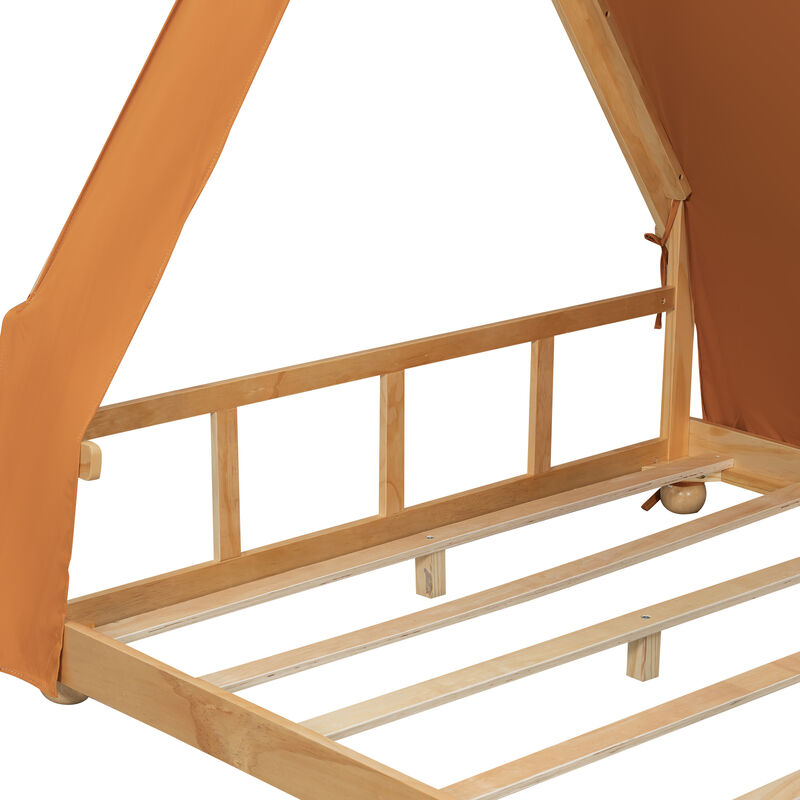 Merax Kids' Adventure Cabin Bed with Detachable Tent image number 6