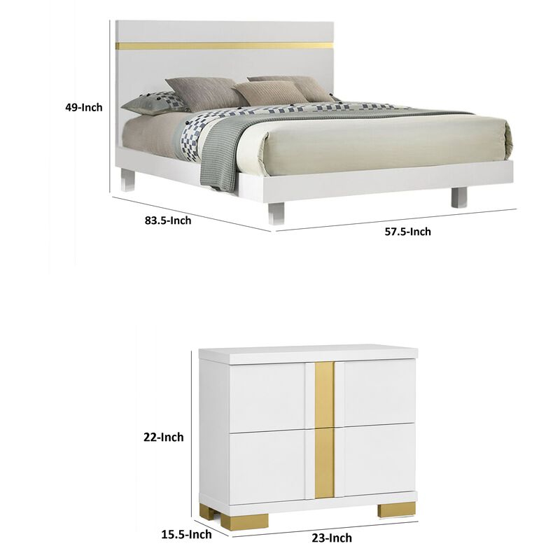 Bedroom Set, 2 Piece Set with Nightstand image number 7