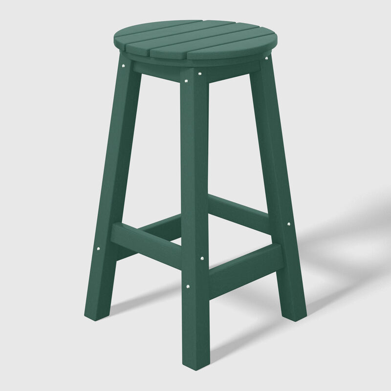 WestinTrends 24" HDPE Outdoor Patio Round Counter Height Bar Stool