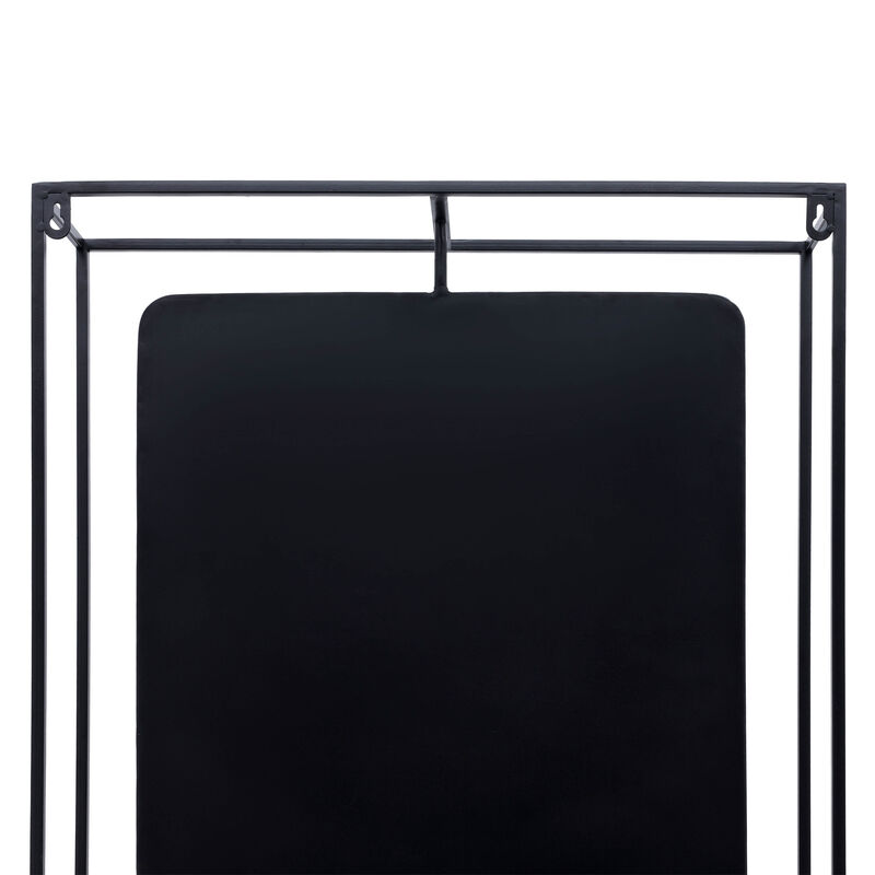 Metal/Wood Wall Shelf w/Mirror image number 5