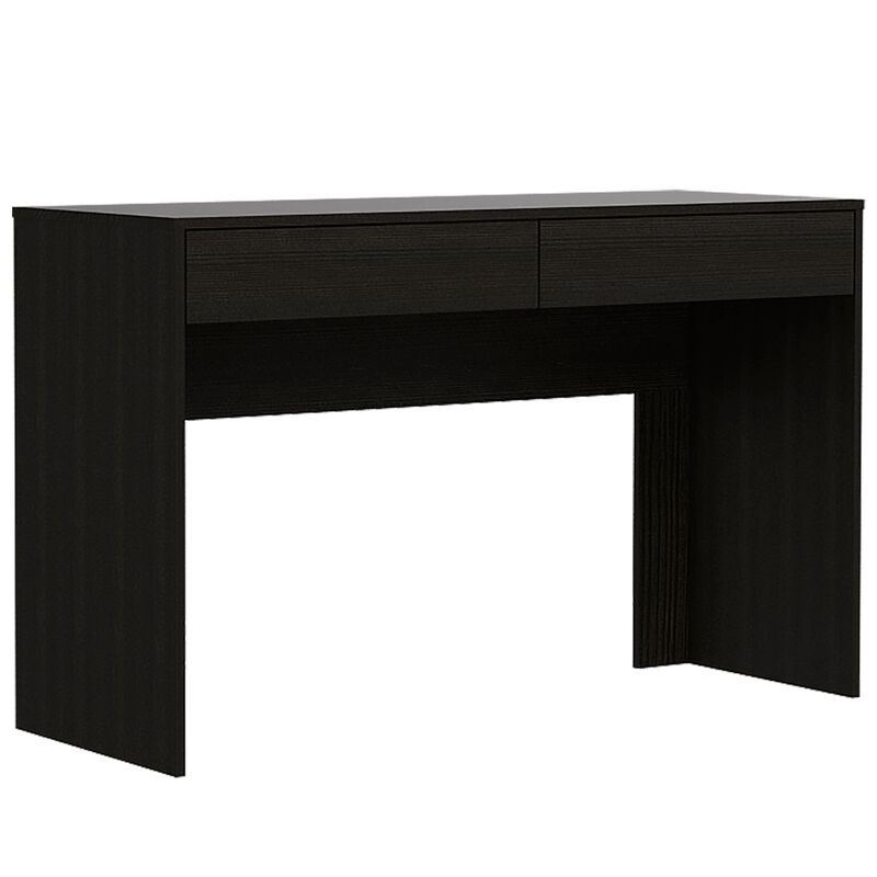 Acre Writing Computer Desk, Two Drawers -Light Gray