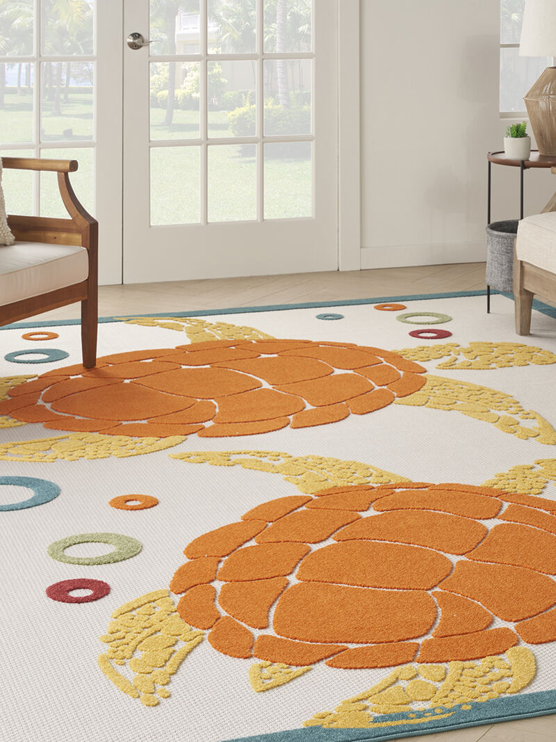 Aloha ALH27 Teal/Multicolor 7'10" x 10'6" Rug