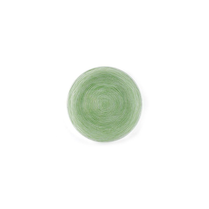 Glass Dinnerware dia.7.75" Round Green Glass Plate (Set of 2)
