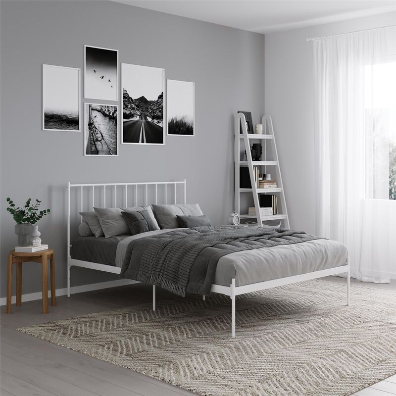 Ares Metal Bed, Queen, White