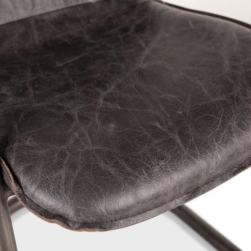 Starlight Canyon Home Leather Upholstered Counter Stool with Footrest,Bar Chairs, Brushed Nicel image number 6