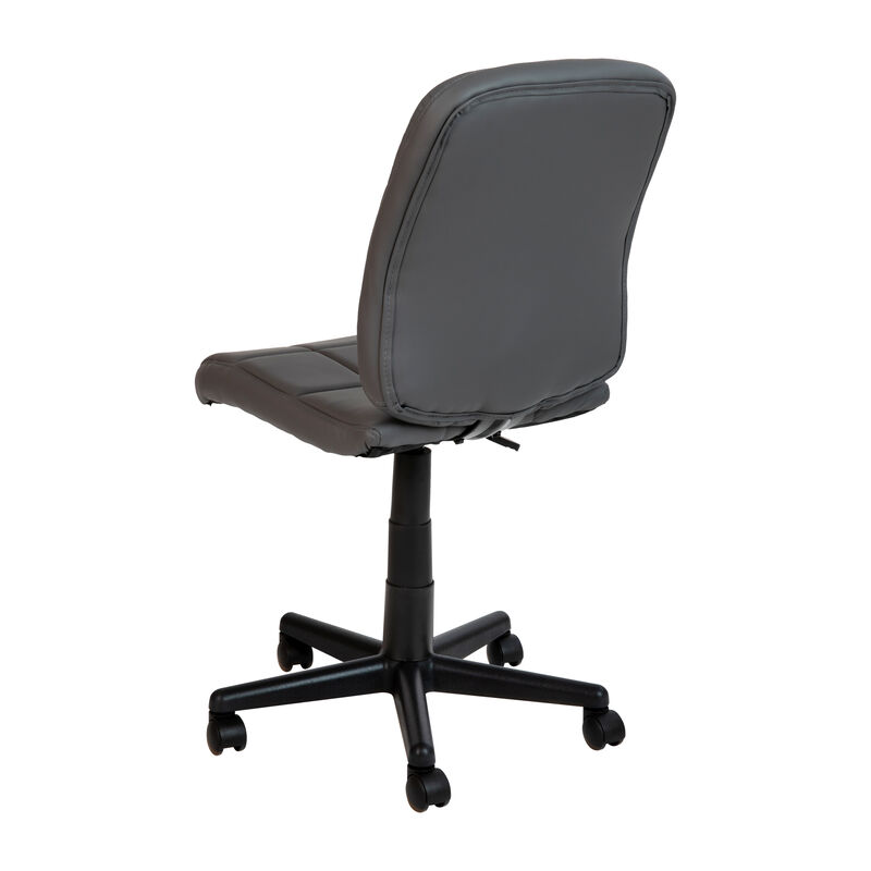 Clayton Mid-Back Quilted Vinyl Swivel Task Office Chair image number 5