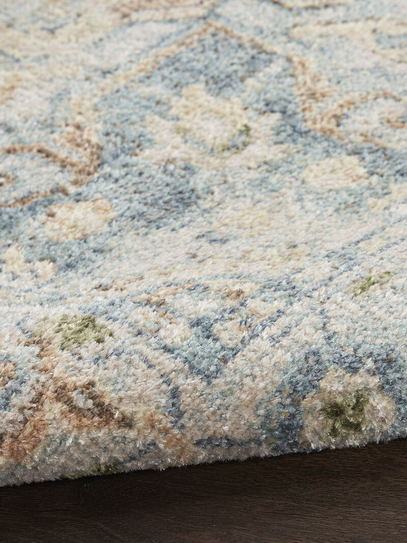Astra Machine Washable ASW12 Beige/Blue 3'3" x 5' Rug