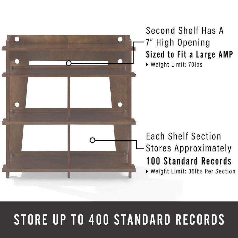 Crosley Brands Soho Record Storage Console Mahogany - Turntable Stand