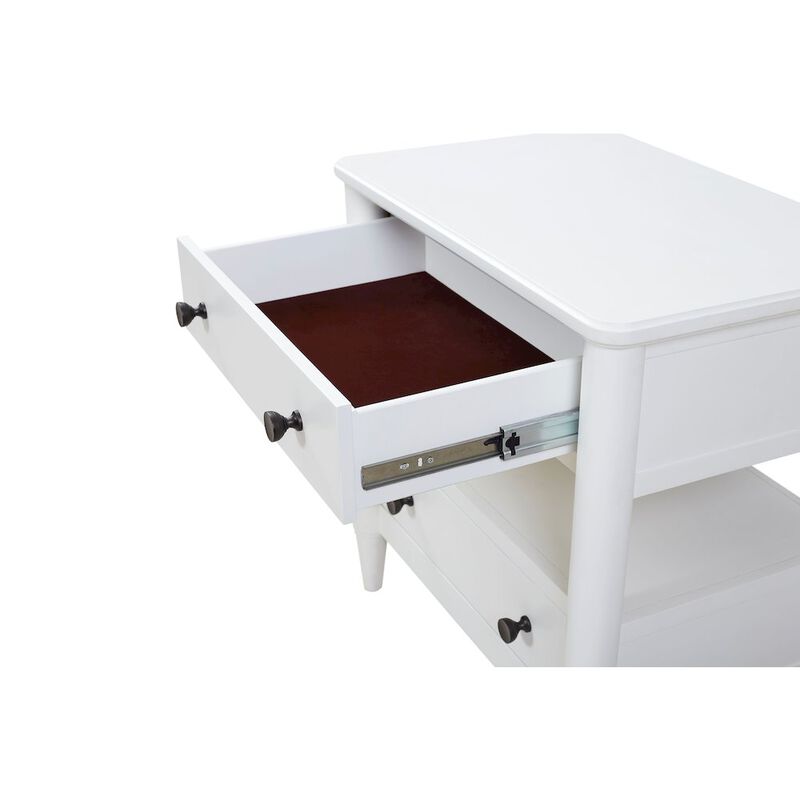 Wilmington Open Nightstand -White