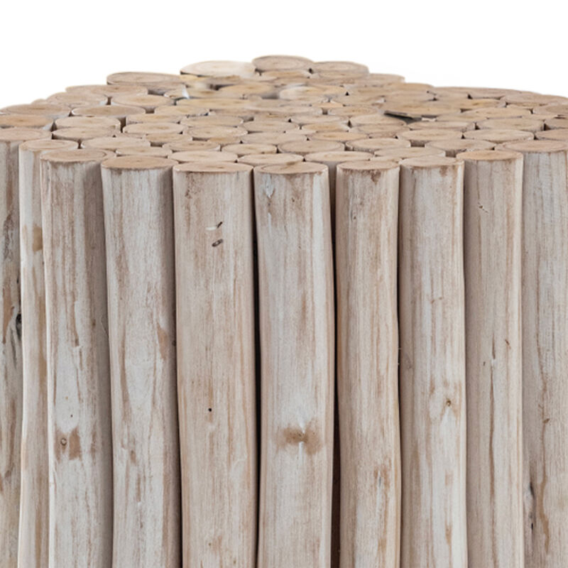 Raveliqua White Wood-Stick End Table image number 7