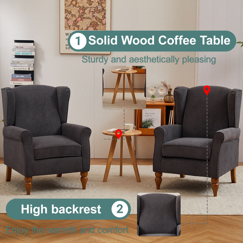 TATEUS Coffee Table & Armchair Set image number 5