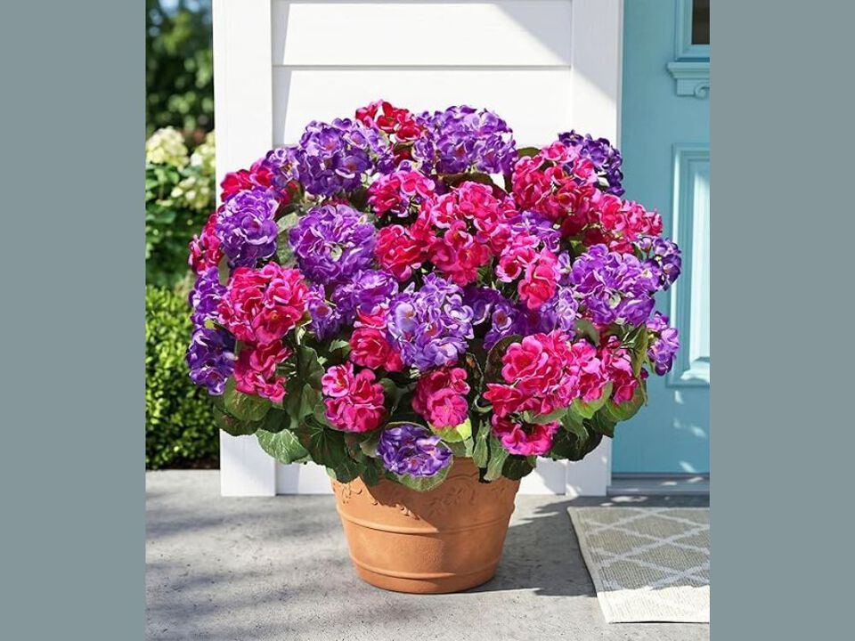 6 Bundle Artificial Outdoor Plants UV Resistant Garden Porch Decor