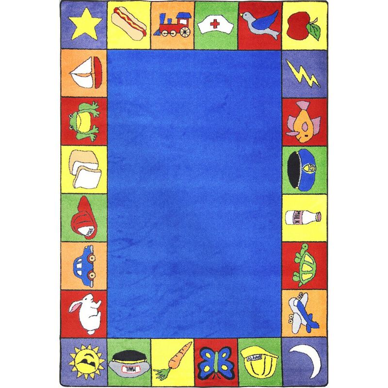 Joy Carpets Kid Essentials Jump Start 10'9 x 13'2 Area Rug in Color Multi