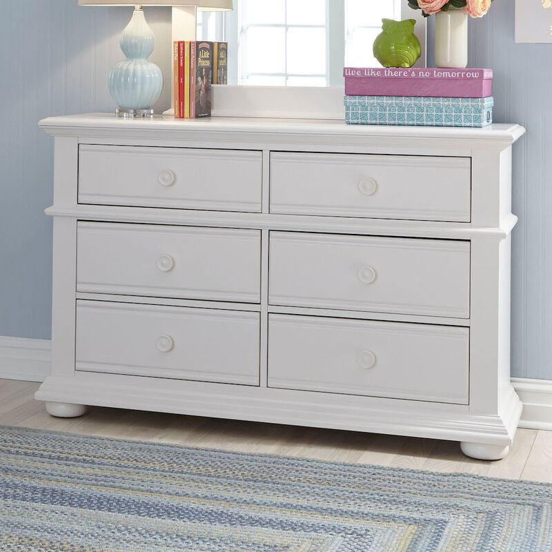 Liberty Furniture Summer House 6 Drawer Dresser in Oyster White image number 5