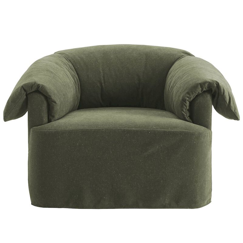 Lark Slipcovered Fabric Oversized Armchair image number 5