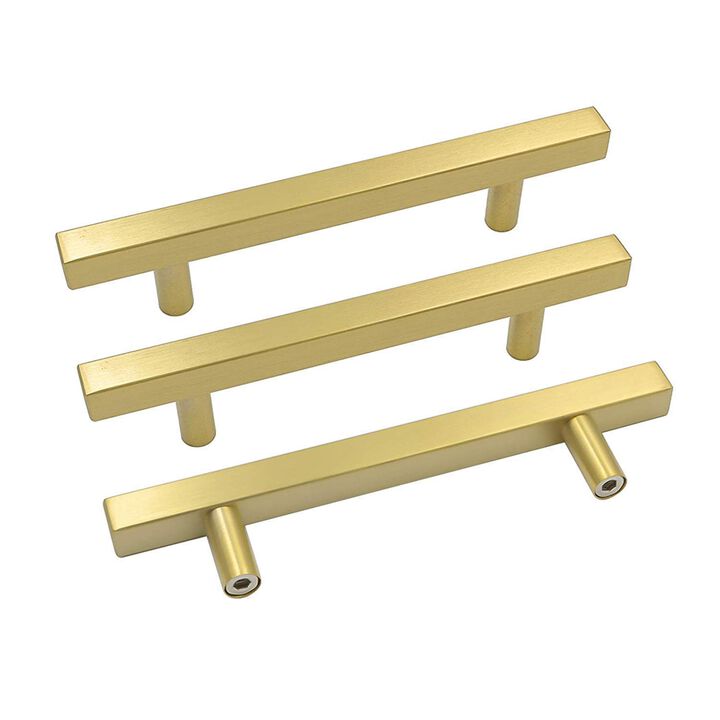 goldenwarm Gold Drawer Pulls Brushed Brass Drawer Handles - LS1212GD115 Kitchen Handles for Cabinets Cupboard Handles Drawer Han