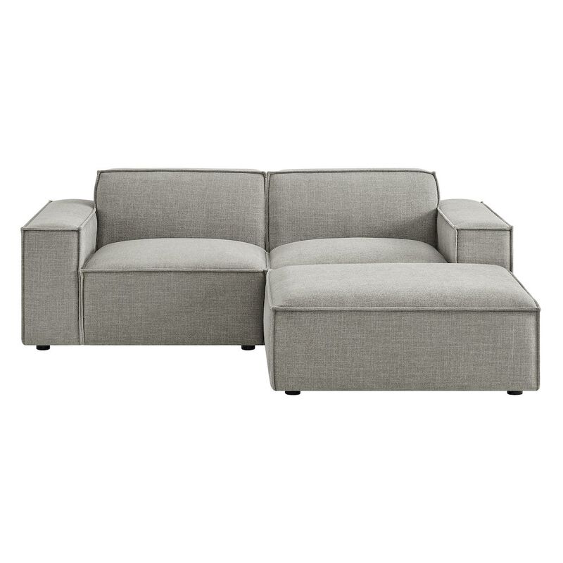 Restore 3-Piece Performance Fabric Upholstered Modular Loveseat with Ottoman image number 5