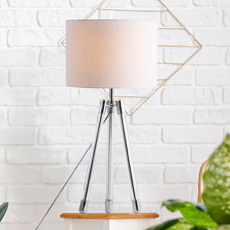 Wyman Surveyor's Tripod Crystal/Metal LED Table Lamp
