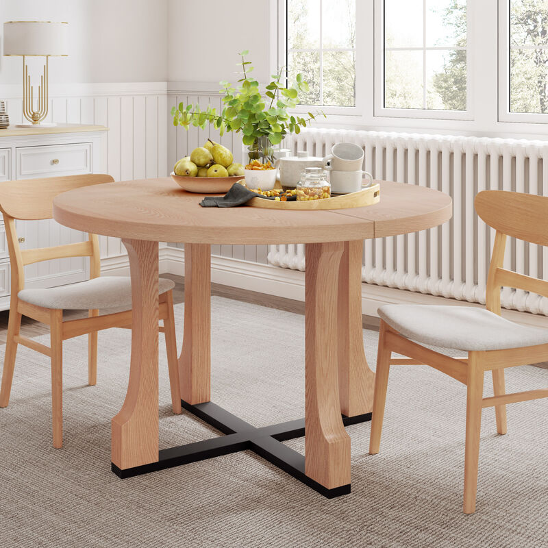 Merax Round Farmhouse Dining Table