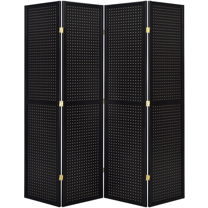 Legacy Decor 4 Panels Room Divider Folding Screen Pegboard Insert