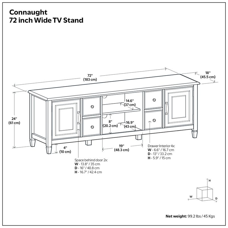 Connaught 72 inch Wide TV Stand image number 7