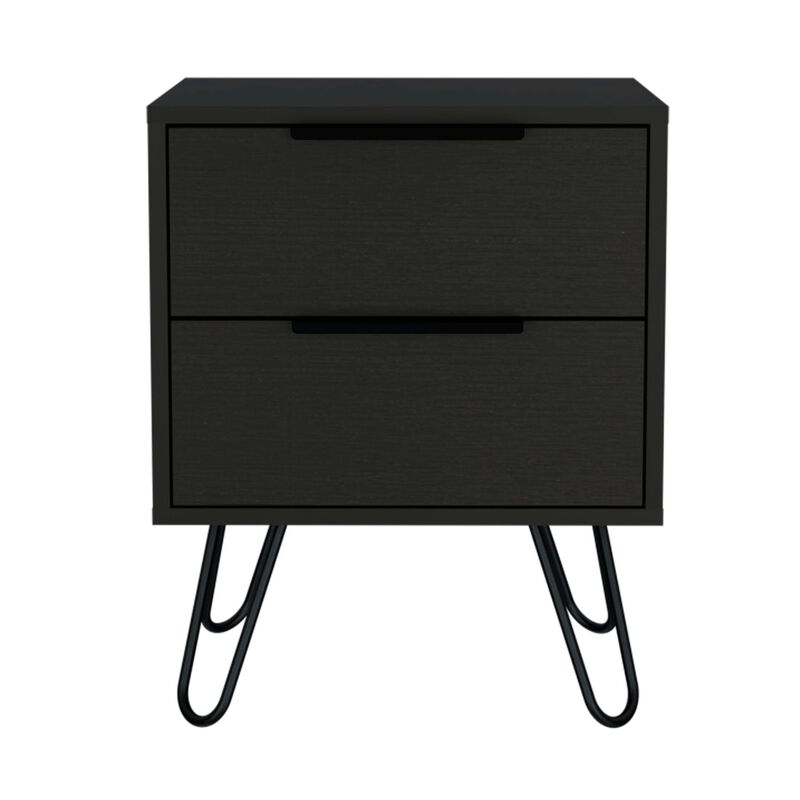 Streamdale Augusta 2 Nightstand, Four Legs, Two Drawers