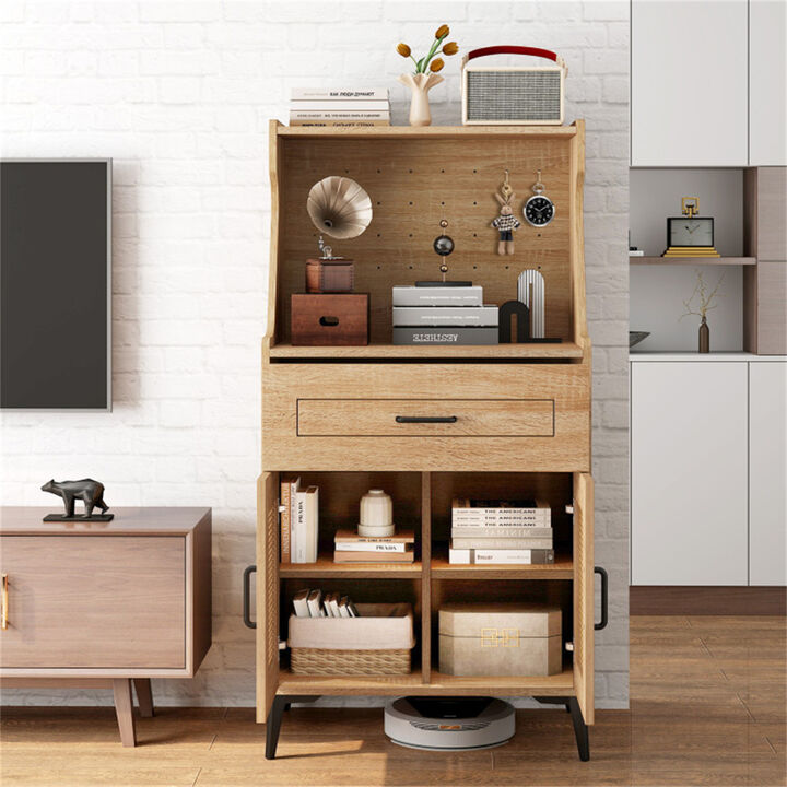 Coffee Bar Cabinet Storage Sideboard for Kitchen & Dining Room Organization