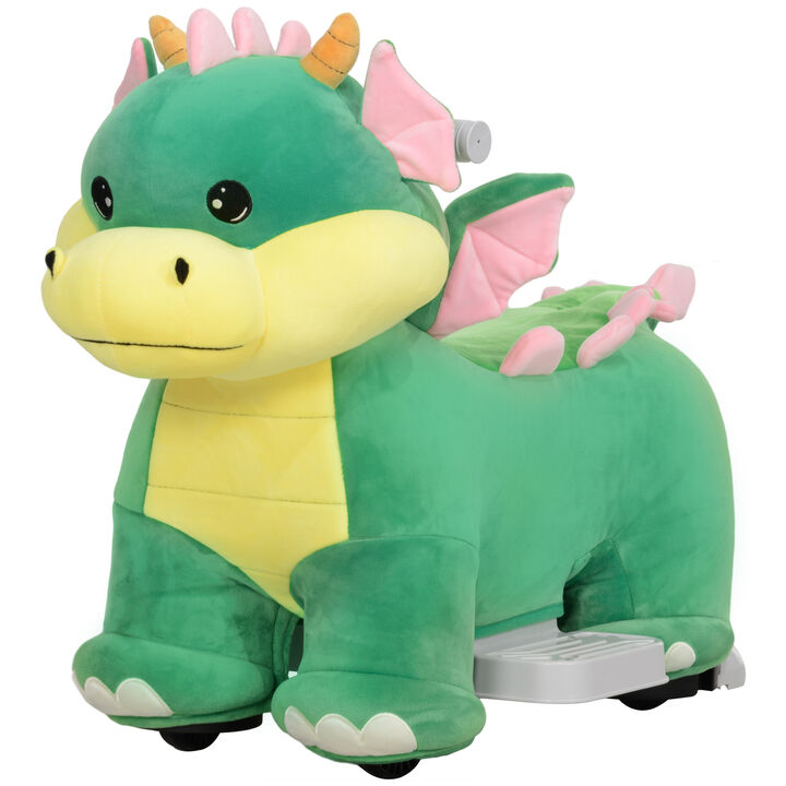 BreeBe Battery Powered Ride on Toy, 6V Ride on Horse with Music Forward, PU Wheels