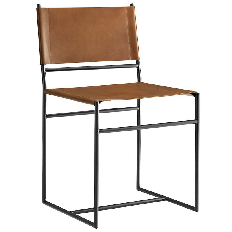 Thatcher Leather and Metal Dining Chair image number 0