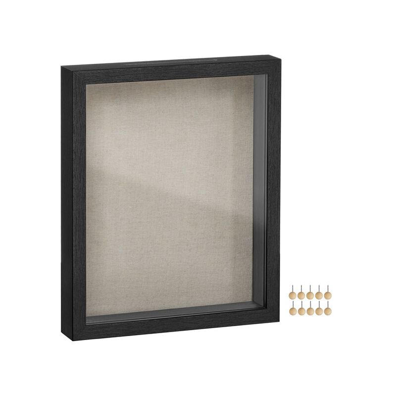 11x14 Shadow Box Frame with Top Opening and Push Pins for Display image number 0