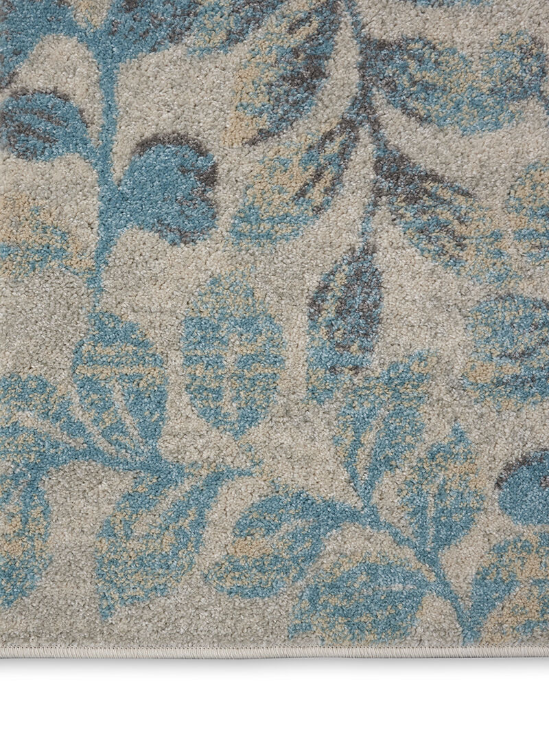 Tranquil TRA03 Ivory/Turquoise 2'3" x 7'3" Rug image number 2