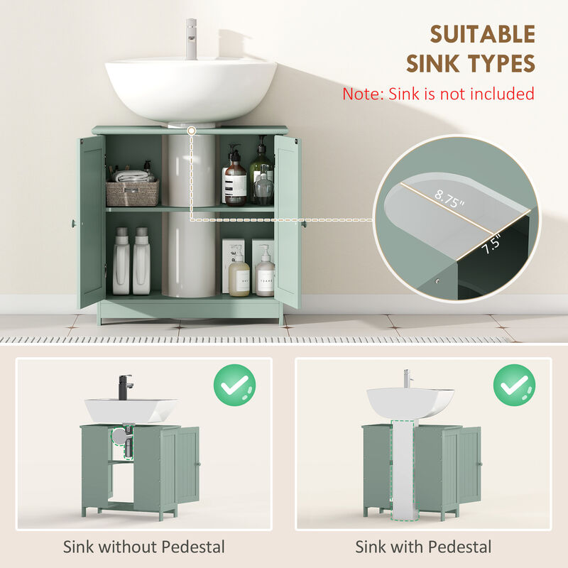 Hivvago Bathroom Vanity Storage Cabinet Under Sink 2 Doors image number 3