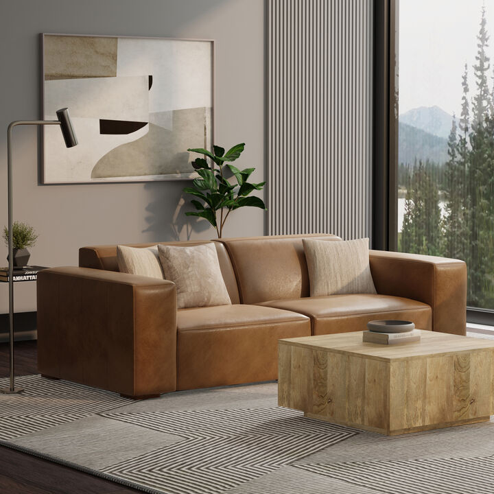 Rex 2-Seater Modular Sofa in Genuine Leather