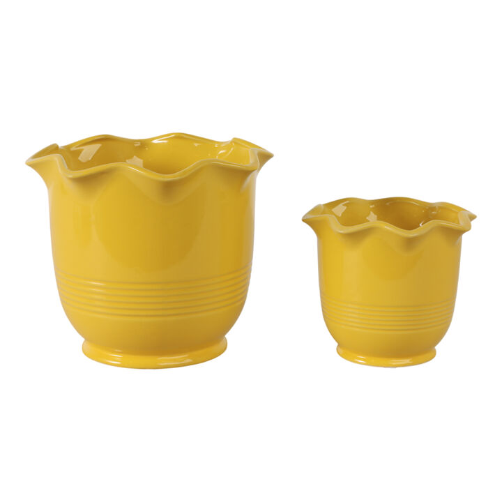 Fluted Planters (Set of 2)