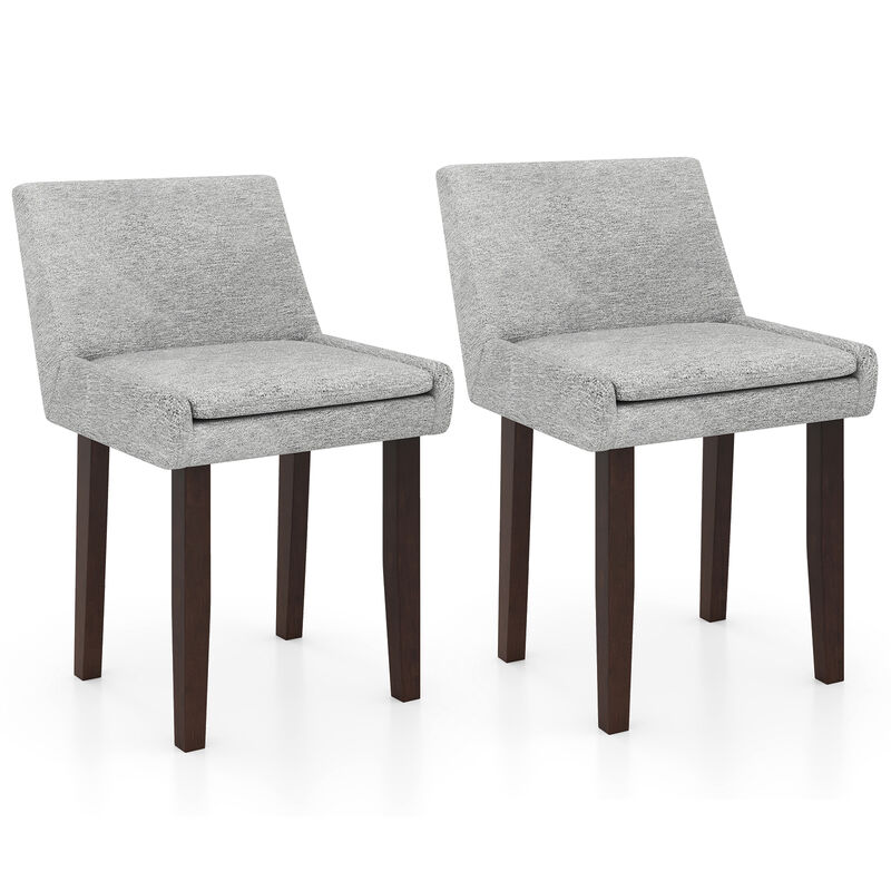 Comfortable Modern Upholstered Side Chairs Set of 2 &ndash; Fabric Leisure Seating