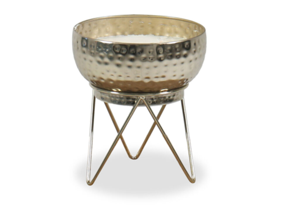 Large Candle with Bowl and Stand