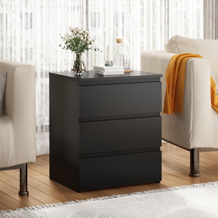 GOODSILO Set of 2 3-Drawer Multi-Functional Storage Units, Versatile Small Dressers, Nightstands, Side Tables, Chests of Drawers for Bedroom, Closet, Home Office, Entryway, Hallway