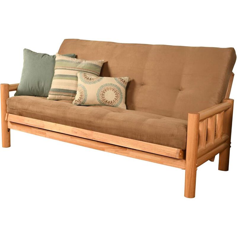 Lodge Frame-Natural Finish-Suede Peat Mattress