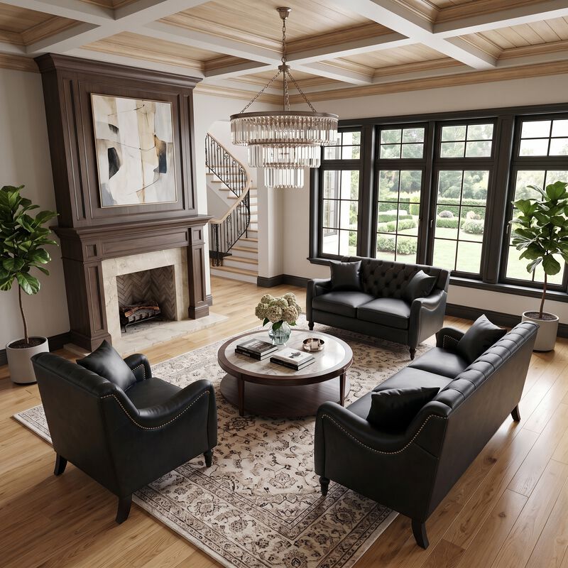 Rislot PU Leather Sofa Set image number 3