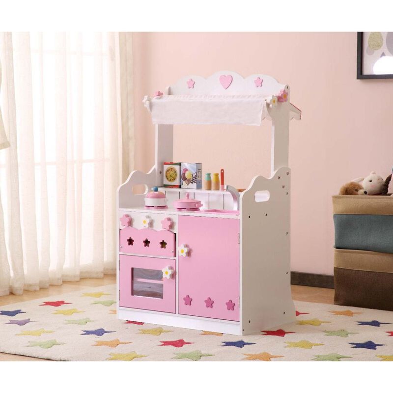Streamdale Kids Funnel 2 In 1 Pink Pretend Kitchen And Market Stall