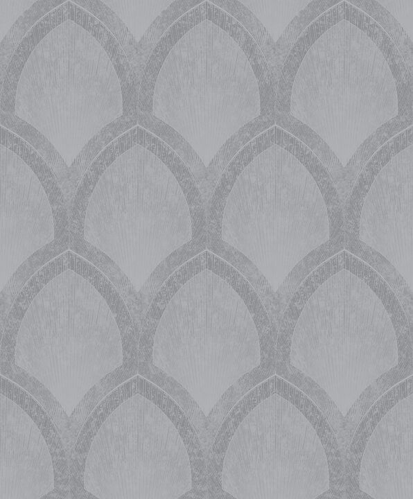 Special FX 2 Nouveau Scallop Silver Grey Wallpaper G68086