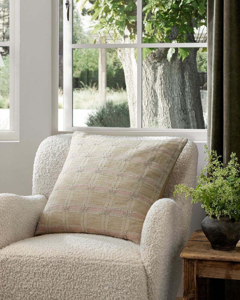 Cypress PAL0005 Ivory/Beige 22"x22" Polyester Pillow by Amber Lewis x Loloi