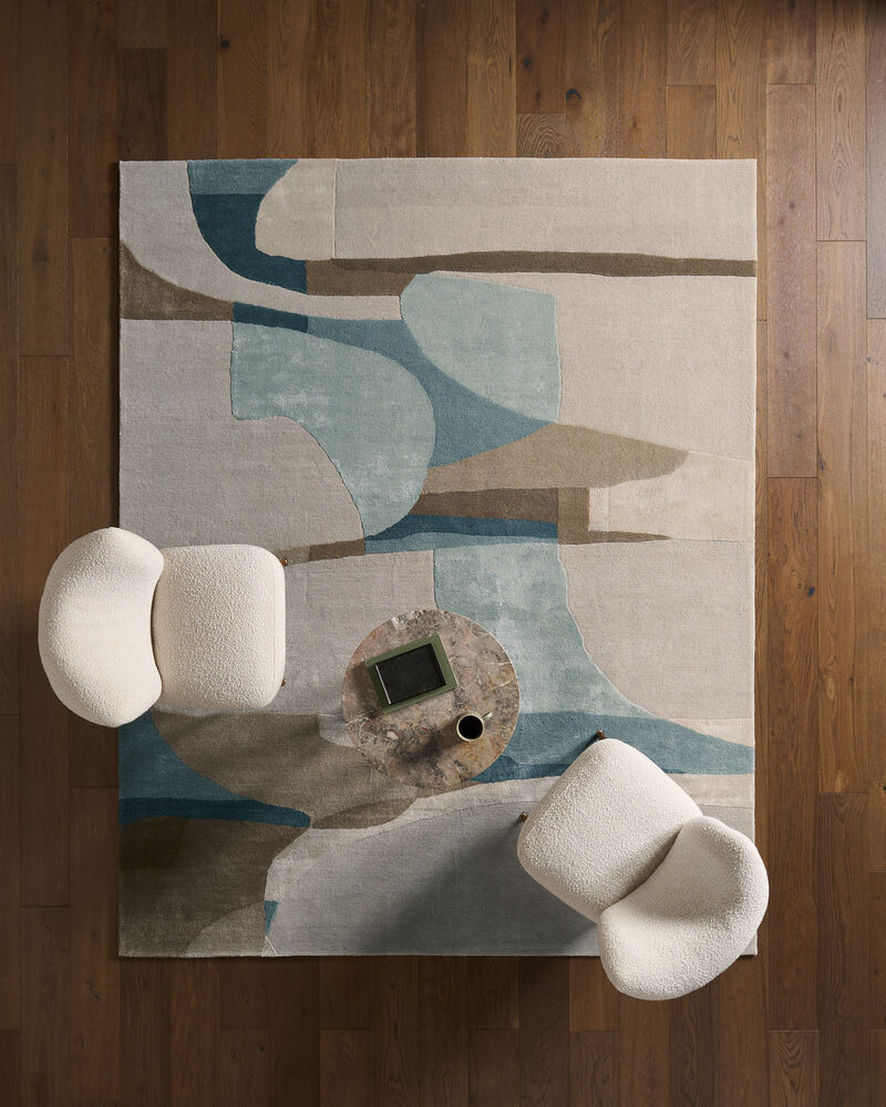 Layered Form Navaeh Silver Cloud 9'X12' Rug image number 9